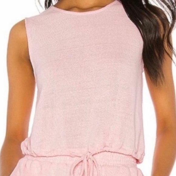 Callahan Pink Sleeveless Crop Top with Tie Front - Picture 3 of 12